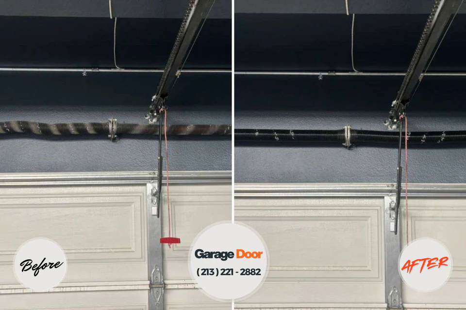Before and after: garage door repair Greencastle, PA
